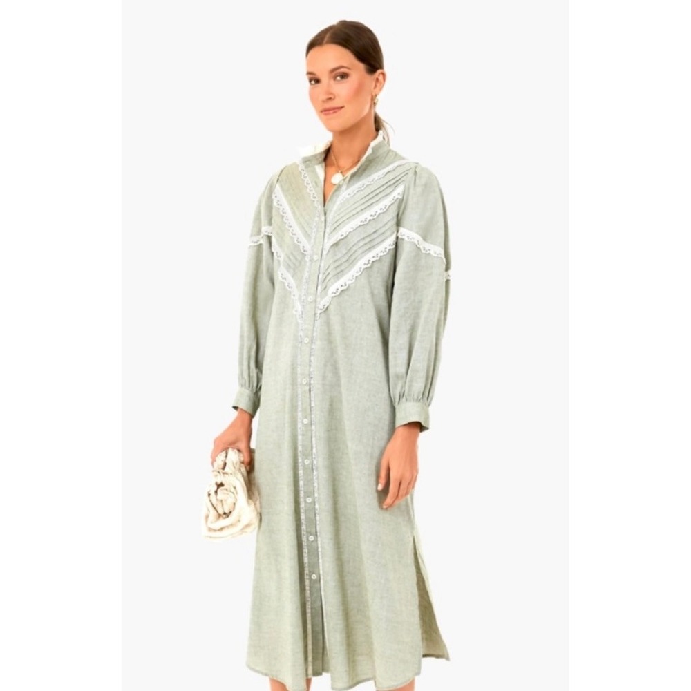 Tuckernuck Pomander Place Laurel Jolene Green Midi Dress (MSRP: $198) Medium - Picture 2 of 7
